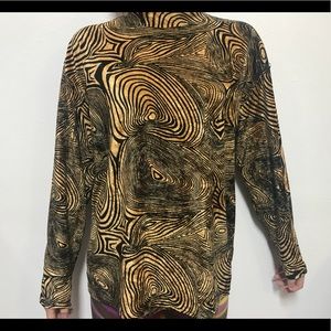 Velvet wavy long sleeve tee